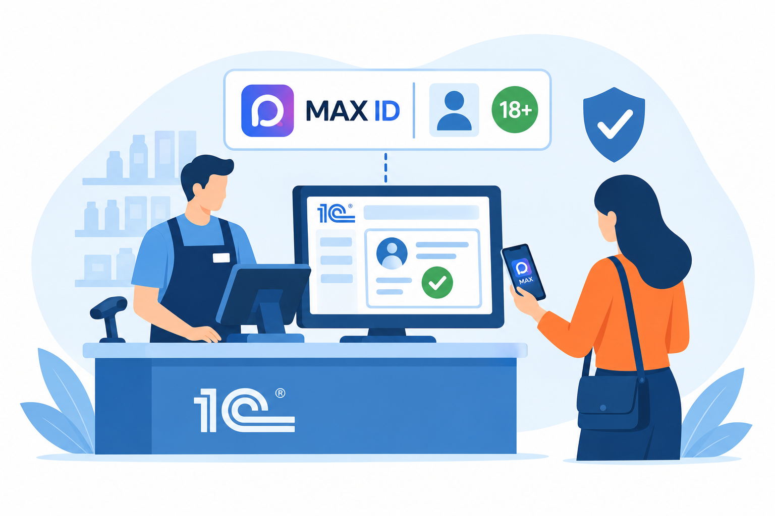 Расширение для контроля возраста через MAX ID для 1С:Розница 2 (старый интерфейс РМК)